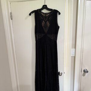 BCBG Black/Nude Lace Formal Dress